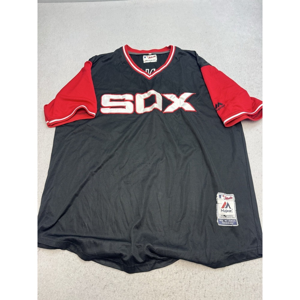 Chicago White Sox Jersey Mens XL Black MLB Baseball Nunez 34 Majestic Weekend